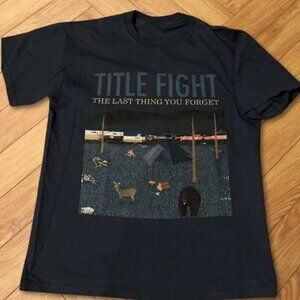 Black Title Fight Last Thing You Forget Graphic Tee Indie Rock Album Shirt